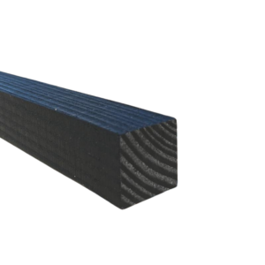 Douglas hoekbalk 2x zwart gespoten (tbv Zweeds rabat) 45x45 mm